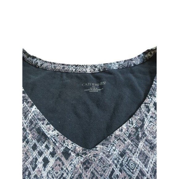 Catherines Black & White Women's Pull-Over Tunic 5X 34W 36W SEE Discription - Picture 5 of 8